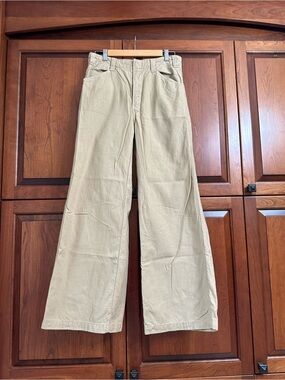 Citizens of Humanity Khaki wide leg trousers  32” inseam
